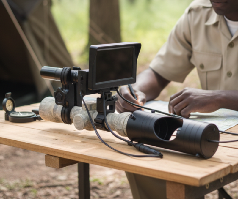 Ziyouhu TM-001 850nm Infrared Night Vision Defense Tool 4.3 Inch Screen Black